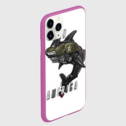 Чехол iPhone 11 Pro матовый Мотоцикл акула, цвет: 3D-фиолетовый — фото 2