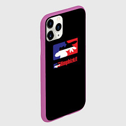 Чехол iPhone 11 Pro матовый Limp Bizkit logo brend, цвет: 3D-фиолетовый — фото 2