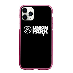 Чехол iPhone 11 Pro матовый Linkin park logo rock music, цвет: 3D-малиновый