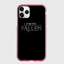 Чехол iPhone 11 Pro матовый Lord of the fallen logo, цвет: 3D-малиновый