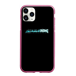 Чехол iPhone 11 Pro матовый Metal gear rising logo, цвет: 3D-малиновый