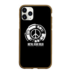 Чехол iPhone 11 Pro матовый Metal gear solid snake logo, цвет: 3D-коричневый