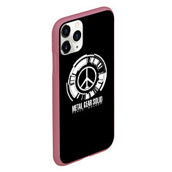 Чехол iPhone 11 Pro матовый Metal gear solid snake logo, цвет: 3D-малиновый — фото 2