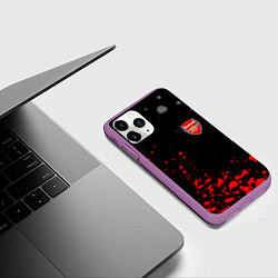 Чехол iPhone 11 Pro матовый Arsenal spash, цвет: 3D-фиолетовый — фото 2