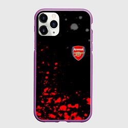 Чехол iPhone 11 Pro матовый Arsenal spash, цвет: 3D-фиолетовый