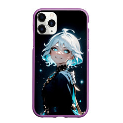 Чехол iPhone 11 Pro матовый Furina - Genshin impact, цвет: 3D-фиолетовый