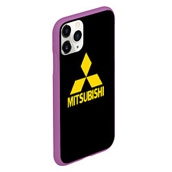 Чехол iPhone 11 Pro матовый Mitsubishi logo yelow, цвет: 3D-фиолетовый — фото 2