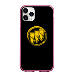 Чехол iPhone 11 Pro матовый Buick logo yellow, цвет: 3D-малиновый