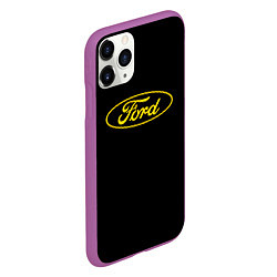 Чехол iPhone 11 Pro матовый Ford logo yellow, цвет: 3D-фиолетовый — фото 2