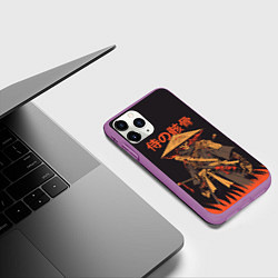 Чехол iPhone 11 Pro матовый Самурай нежить, цвет: 3D-фиолетовый — фото 2