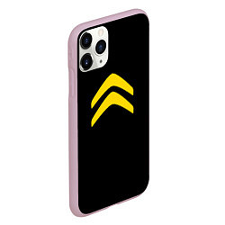 Чехол iPhone 11 Pro матовый Citroen logo yellow, цвет: 3D-розовый — фото 2