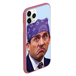 Чехол iPhone 11 Pro матовый Prison mike офис, цвет: 3D-малиновый — фото 2