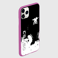 Чехол iPhone 11 Pro матовый Контра белые лого, цвет: 3D-фиолетовый — фото 2