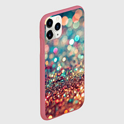 Чехол iPhone 11 Pro матовый Блестяшки боке, цвет: 3D-малиновый — фото 2