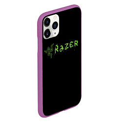 Чехол iPhone 11 Pro матовый Razer brend steel, цвет: 3D-фиолетовый — фото 2