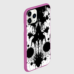 Чехол iPhone 11 Pro матовый Psychedelic Rorschach test - ai art, цвет: 3D-фиолетовый — фото 2