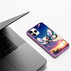 Чехол iPhone 11 Pro матовый Pokemon butterfree, цвет: 3D-фиолетовый — фото 2