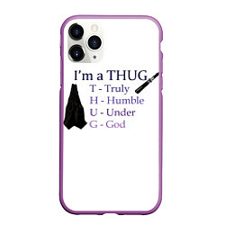 Чехол iPhone 11 Pro матовый Im a thug, цвет: 3D-фиолетовый