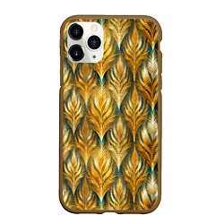 Чехол iPhone 11 Pro матовый Золото осени травинки, цвет: 3D-коричневый