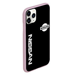 Чехол iPhone 11 Pro матовый Nissan logo white auto, цвет: 3D-розовый — фото 2