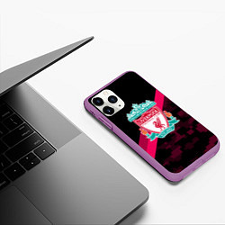 Чехол iPhone 11 Pro матовый Liverpool sport fc club, цвет: 3D-фиолетовый — фото 2