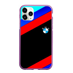 Чехол iPhone 11 Pro матовый BMW line sport, цвет: 3D-фиолетовый