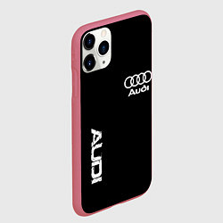 Чехол iPhone 11 Pro матовый AUDI sport white, цвет: 3D-малиновый — фото 2