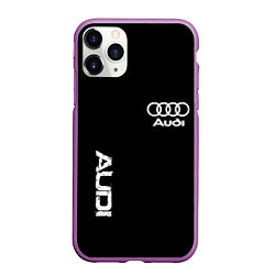 Чехол iPhone 11 Pro матовый AUDI sport white, цвет: 3D-фиолетовый