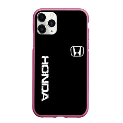 Чехол iPhone 11 Pro матовый Honda white logo auto, цвет: 3D-малиновый