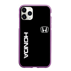 Чехол iPhone 11 Pro матовый Honda white logo auto, цвет: 3D-фиолетовый