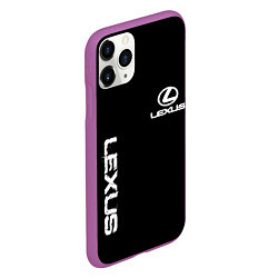 Чехол iPhone 11 Pro матовый Lexus white logo auto, цвет: 3D-фиолетовый — фото 2