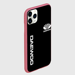Чехол iPhone 11 Pro матовый Daewoo logo white, цвет: 3D-малиновый — фото 2