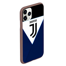 Чехол iPhone 11 Pro матовый Juventus sport geometry color, цвет: 3D-коричневый — фото 2