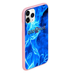 Чехол iPhone 11 Pro матовый God of war neon flower, цвет: 3D-баблгам — фото 2