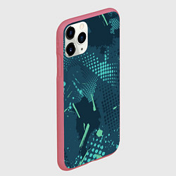 Чехол iPhone 11 Pro матовый Яркий абстрактный узор для спорта, цвет: 3D-малиновый — фото 2