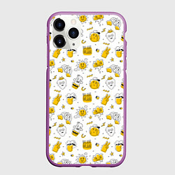 Чехол iPhone 11 Pro матовый Хиппи бла бла, цвет: 3D-фиолетовый