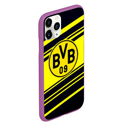 Чехол iPhone 11 Pro матовый Borussia sport geometry, цвет: 3D-фиолетовый — фото 2