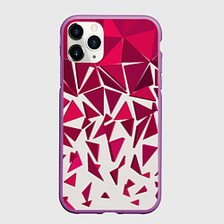 Чехол iPhone 11 Pro матовый Яркий абстрактный узор для спорта, цвет: 3D-фиолетовый