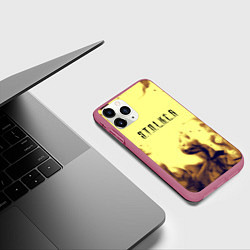 Чехол iPhone 11 Pro матовый Stalker fire retro, цвет: 3D-малиновый — фото 2