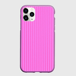 Чехол iPhone 11 Pro матовый Паттерн сетчатый контурный, цвет: 3D-фиолетовый