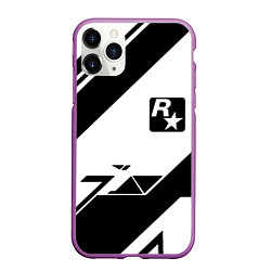 Чехол iPhone 11 Pro матовый Rockstar game pattern, цвет: 3D-фиолетовый