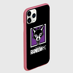 Чехол iPhone 11 Pro матовый Rainbow six logo ubisoft, цвет: 3D-малиновый — фото 2