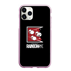 Чехол iPhone 11 Pro матовый Rainbow six game ubisoft, цвет: 3D-розовый
