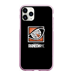 Чехол iPhone 11 Pro матовый Rainbow six logo ubisoft favorite, цвет: 3D-розовый