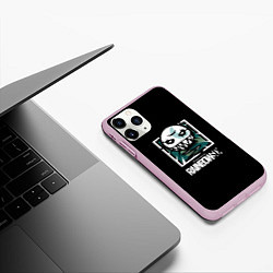 Чехол iPhone 11 Pro матовый Rainbow six шутер гейм лого, цвет: 3D-розовый — фото 2