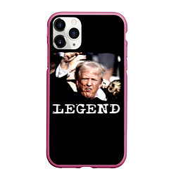 Чехол iPhone 11 Pro матовый Мем Трамп после покушения: легенда, цвет: 3D-малиновый