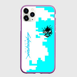 Чехол iPhone 11 Pro матовый Cyberpunk 2077 gamer, цвет: 3D-фиолетовый