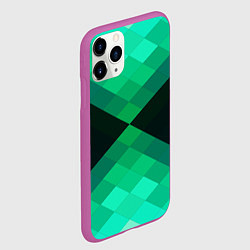 Чехол iPhone 11 Pro матовый Изумрудная мозаика, цвет: 3D-фиолетовый — фото 2