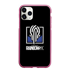 Чехол iPhone 11 Pro матовый Rainbow six siege logo, цвет: 3D-малиновый