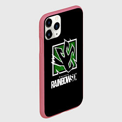 Чехол iPhone 11 Pro матовый Ubisoft game rainbow six, цвет: 3D-малиновый — фото 2